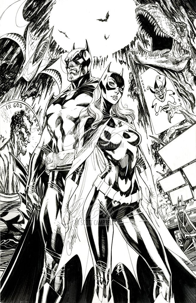 SOLD - Original Art: Detective Comics #1027 Batman / Batgirl