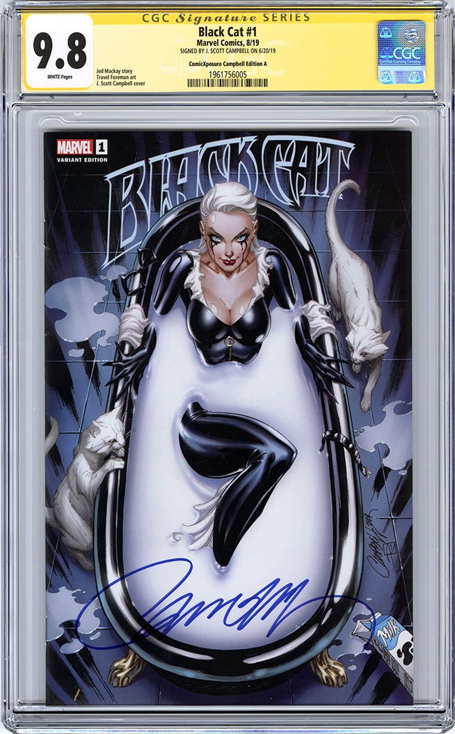 CGC 9.8 SS Black Cat #1 JSC 'ComicXposure' cover A