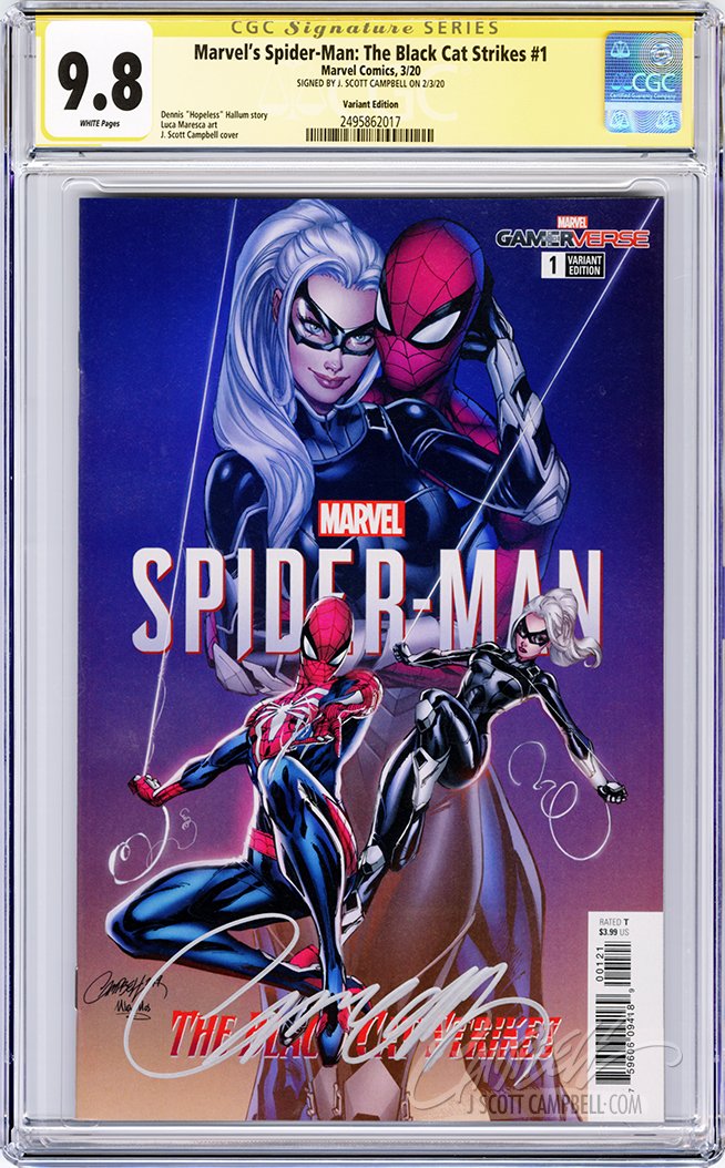 CGC 9.8 SS Spider-Man: The Black Cat Strikes #1 1:50 INCENTIVE JSC