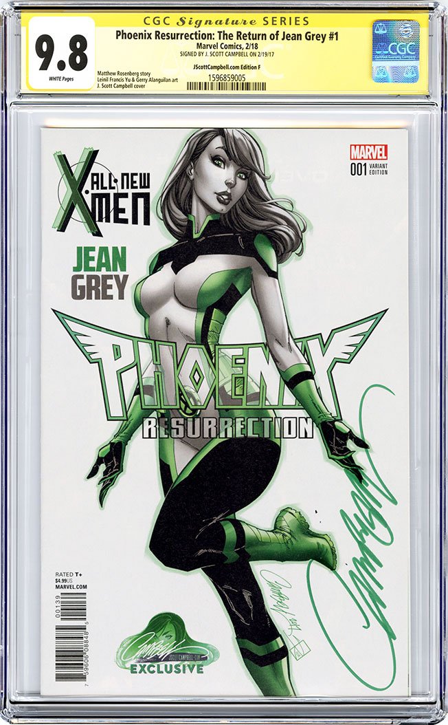 CGC 9.8 SS Phoenix Resurrection: The Return of Jean Grey #1 JSC cover F