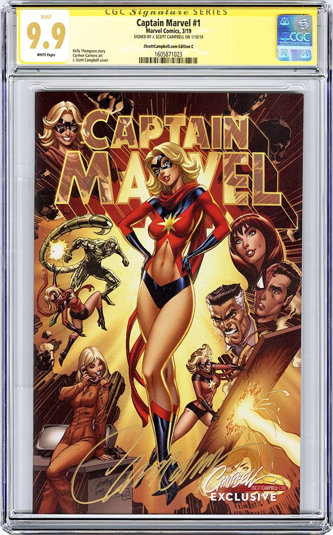CGC **9.9** SS Captain Marvel #1 JSC cover C
