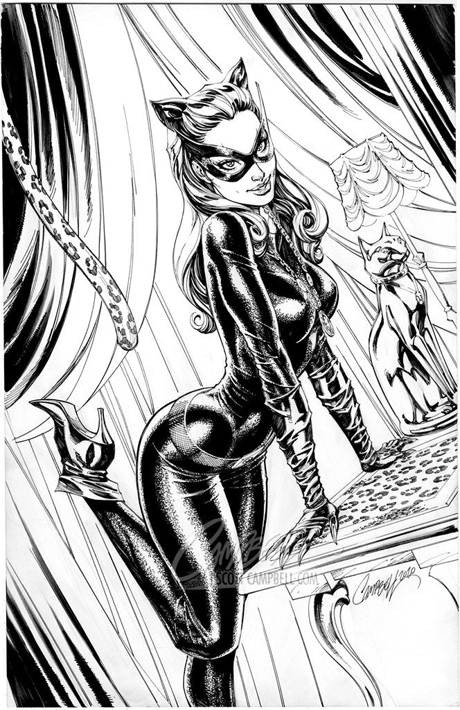 SOLD - Original Art: Catwoman 80th Anniversary JSC EXCLUSIVE variant C