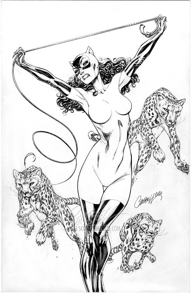 SOLD - Original Art: Catwoman 80th Anniversary JSC EXCLUSIVE variant D