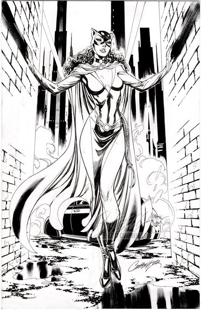 SOLD - Original Art: Catwoman 80th Anniversary JSC EXCLUSIVE variant G