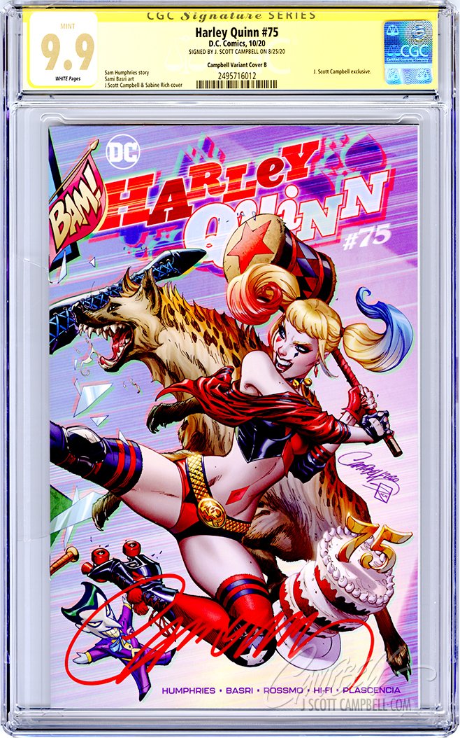 CGC **9.9** SS Harley Quinn #75 JSC cover B "Harley Quinn"