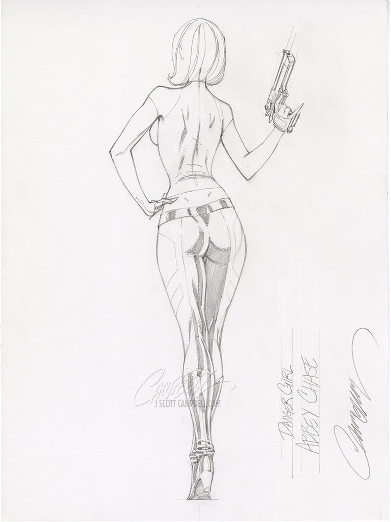 SOLD - Original Art: Danger Girl Sideshow Pencils 2