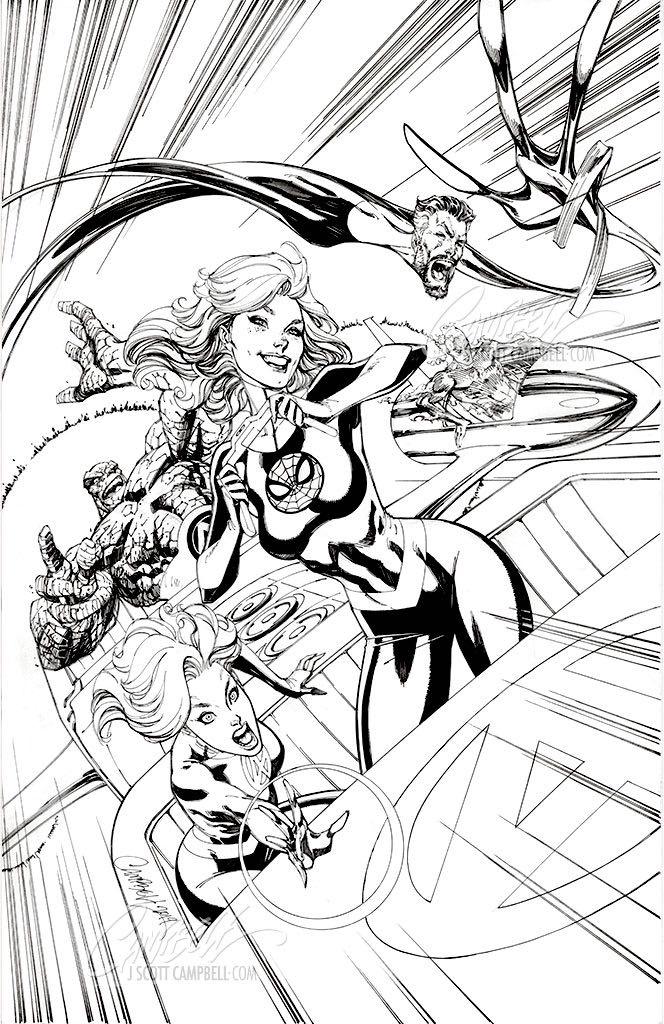 SOLD - Original Art: Fantastic Four #15 'MJ' Retail Cover