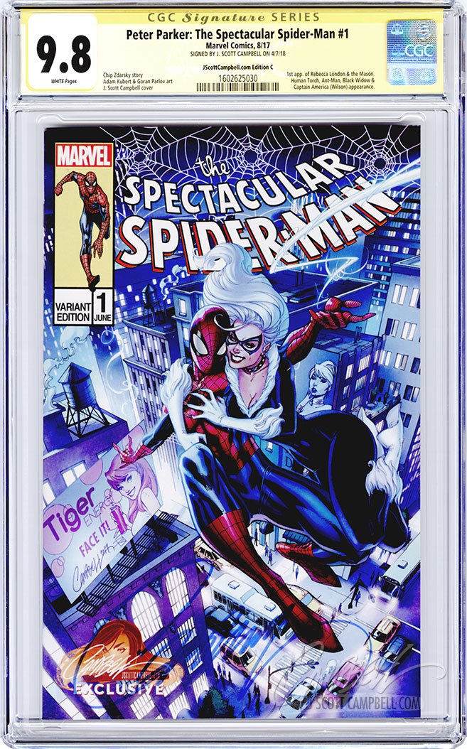 CGC 9.8 SS Peter Parker: The Spectacular Spider-Man #1 JSC cover C