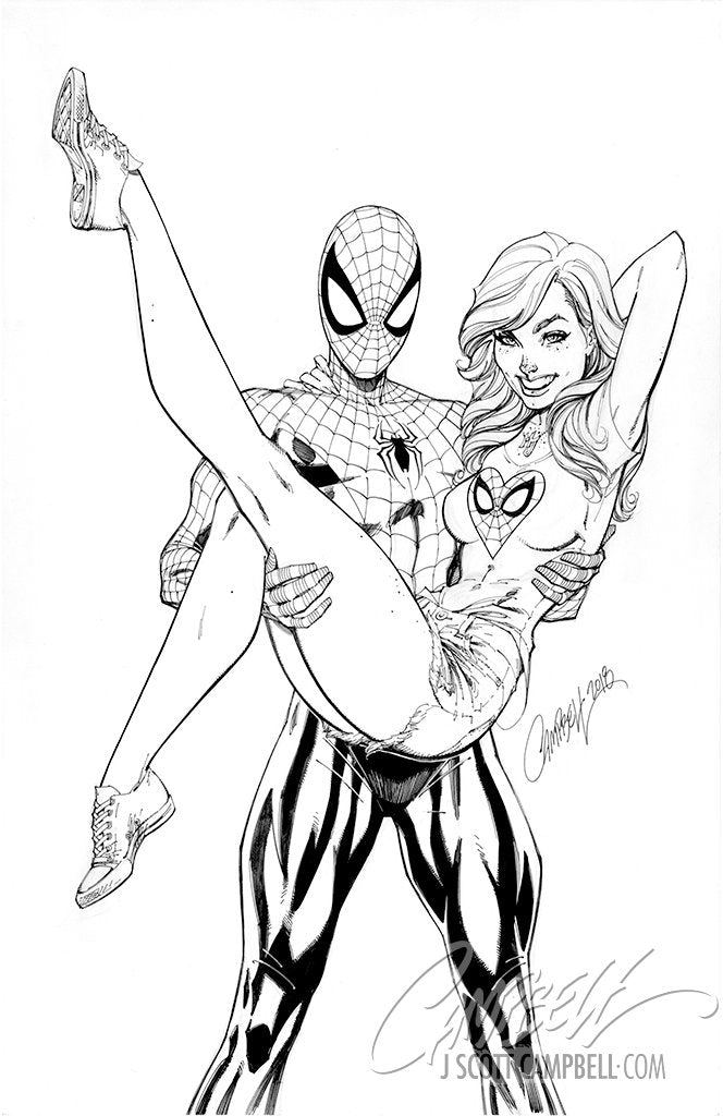 Original Art: ASM #2 cover A 'MJ and Spider-Man'