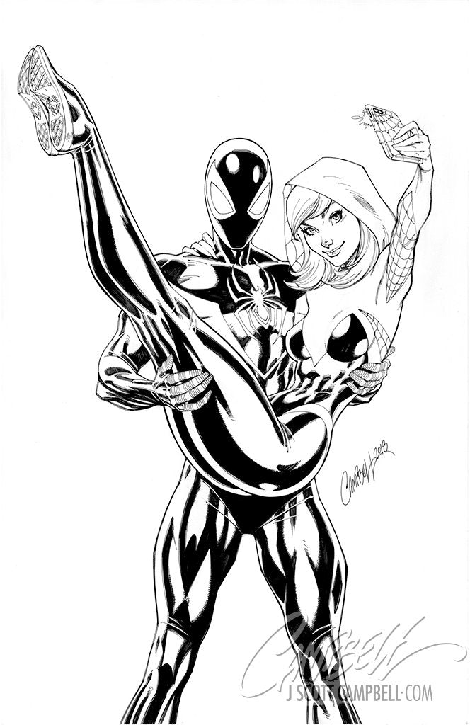 Original Art: ASM #2 cover E 'Spider-Gwen and Spider-Man'