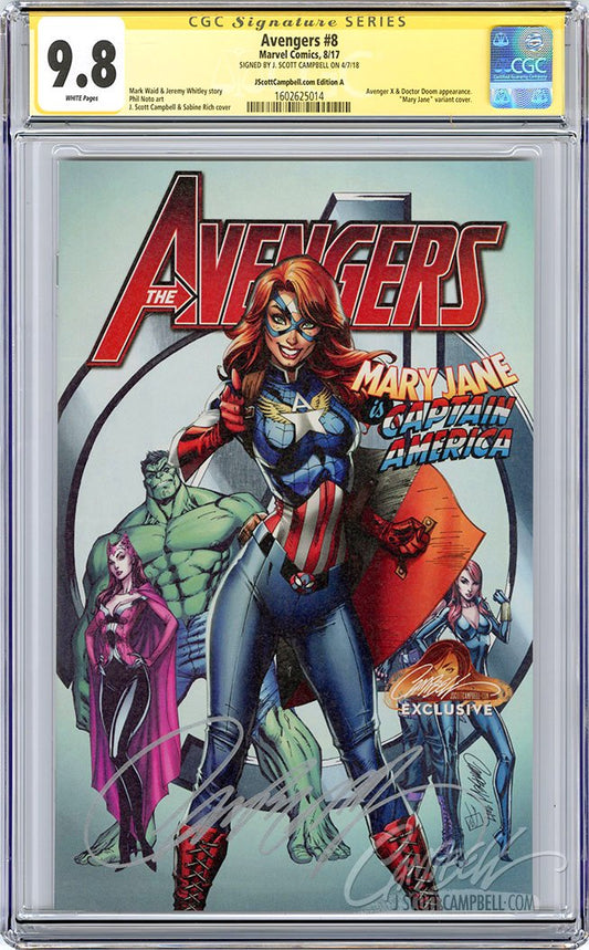 CGC 9.8 SS Avengers #8 JSC cover A