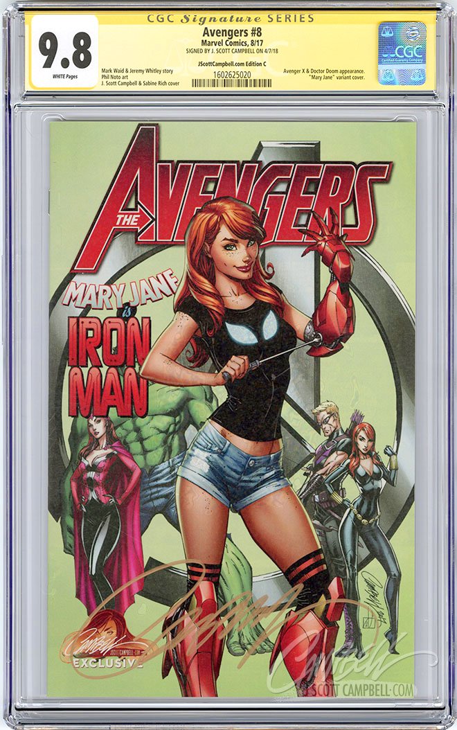 CGC 9.8 SS Avengers #8 cover C JSC