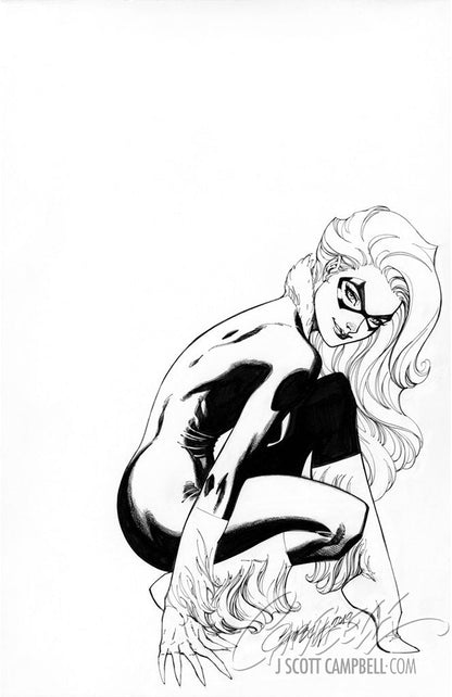 Original Art: Black Cat #1 "#194 Homage" Retailer Exclusive Cover