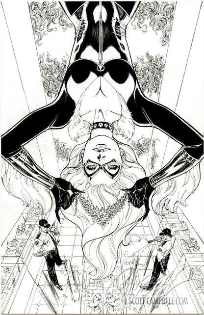 Original Art: Black Cat #2 Retail Cover