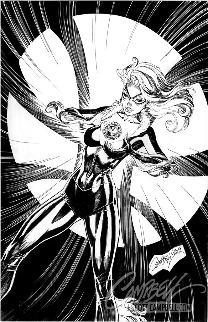 Original Art: Black Cat #3 Retail Cover