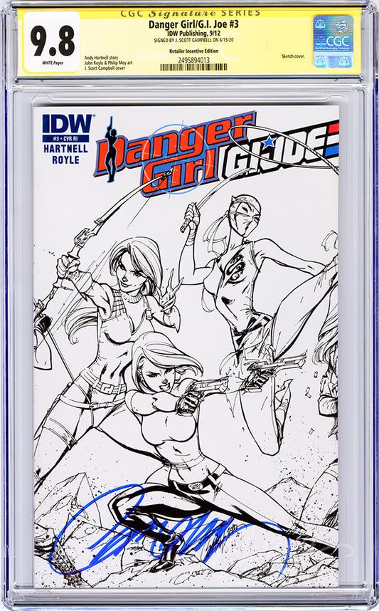 CGC 9.8 SS Danger Girl/G.I. Joe #3 RIA JSC INCENTIVE