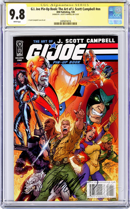 CGC 9.8 SS G.I. Joe Art of J. Scott Campbell Pin-Up Book EXCLUSIVE