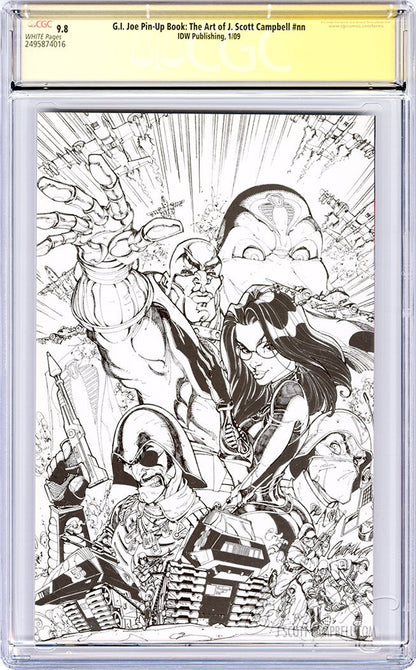 CGC 9.8 SS G.I. Joe Art of J. Scott Campbell Pin-Up Book EXCLUSIVE
