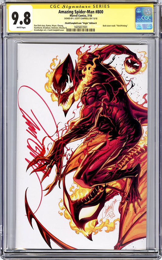 CGC 9.8 SS Amazing-Spider Man #800 'virgin' JSC cover H
