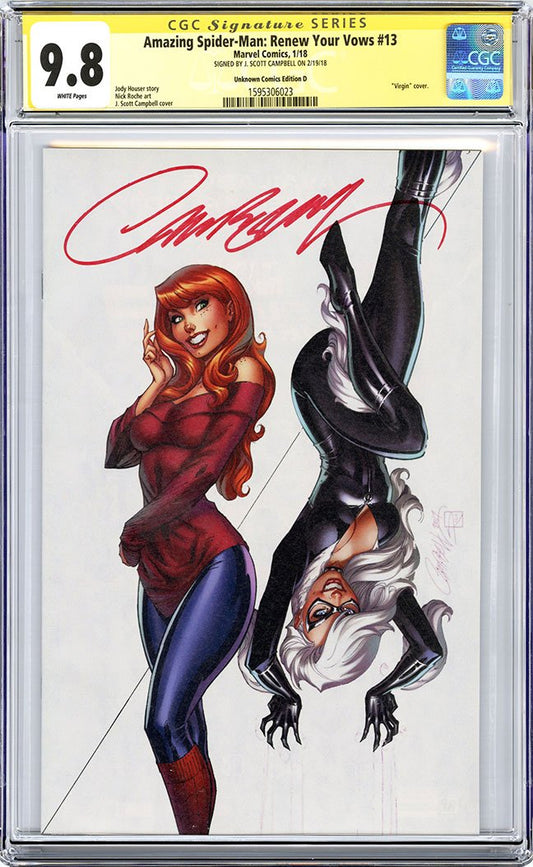 CGC 9.8 SS Amazing Spider-Man: Renew Your Vows #13 cover D J. Scott Campbell