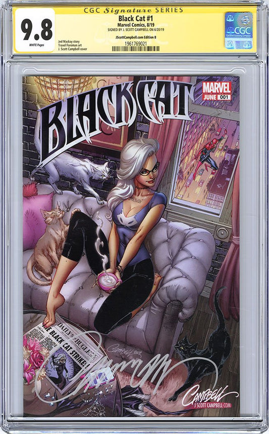 CGC 9.8 SS Black Cat #1 JSC cover B