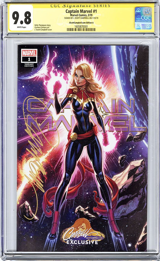 CGC 9.8 SS Captain Marvel #1 JSC cover A
