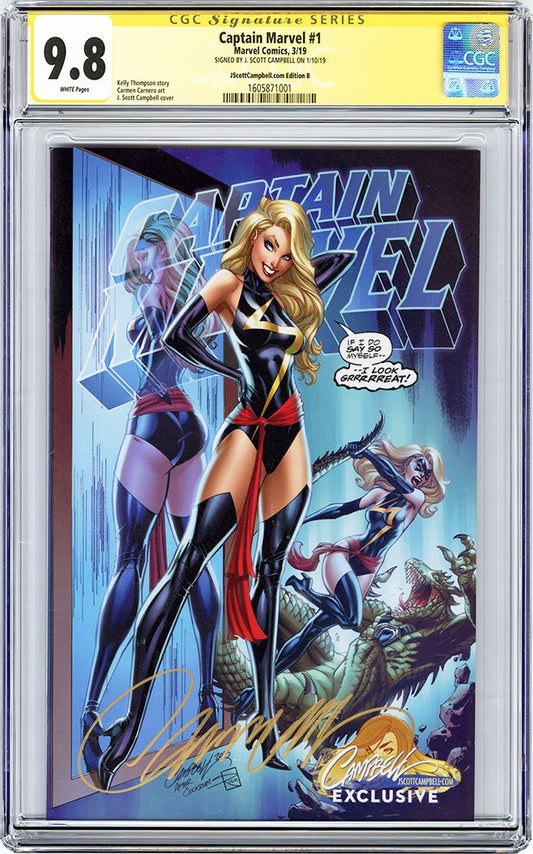 CGC 9.8 SS Captain Marvel #1 JSC cover B