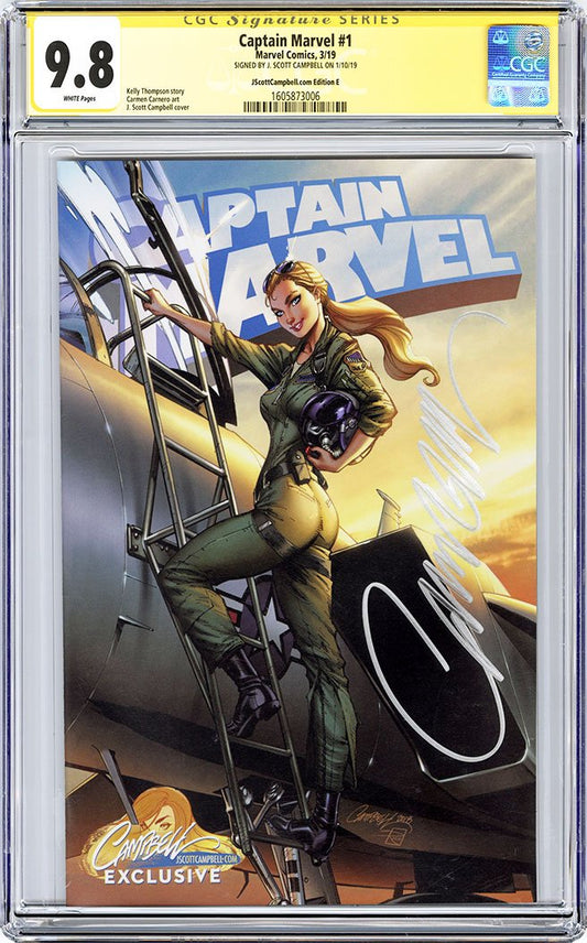 CGC 9.8 SS Captain Marvel #1 JSC cover E