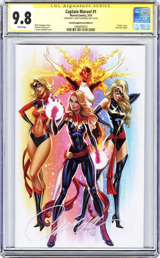 CGC 9.8 SS Captain Marvel #1 JSC cover F