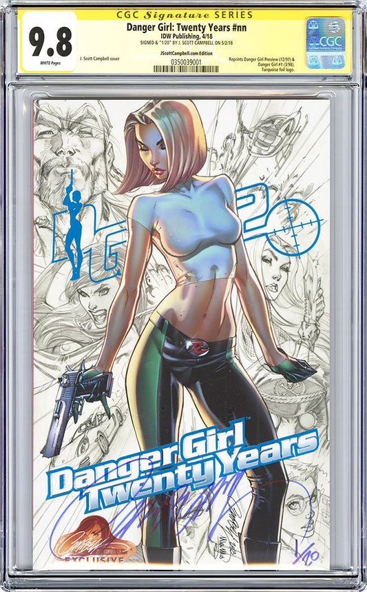 CGC 9.8 SS Danger Girl Twenty Years J. Scott Campbell