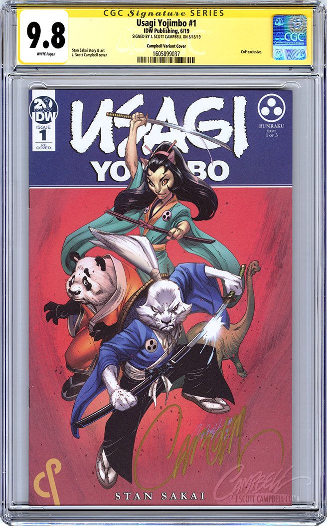 CGC 9.8 SS Usagi Yojimbo #1 cover A JSC