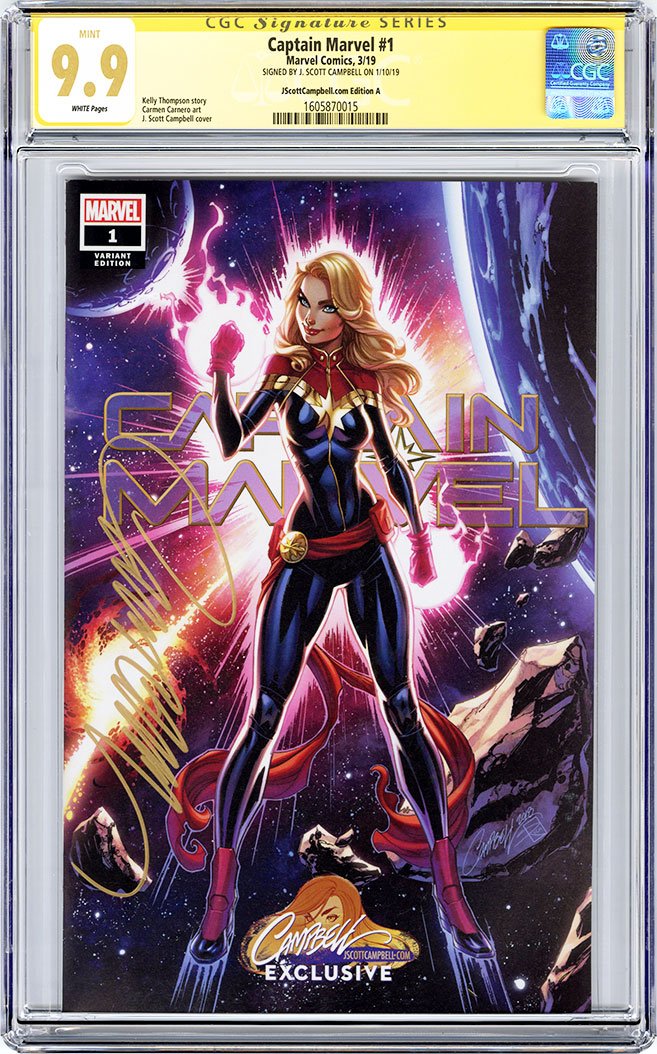 CGC **9.9** SS Captain Marvel #1 JSC cover A