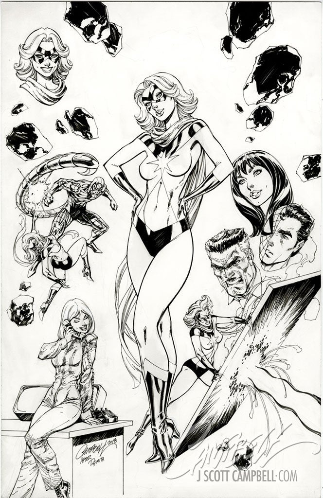 Original Art: Captain Marvel #1 Cover C