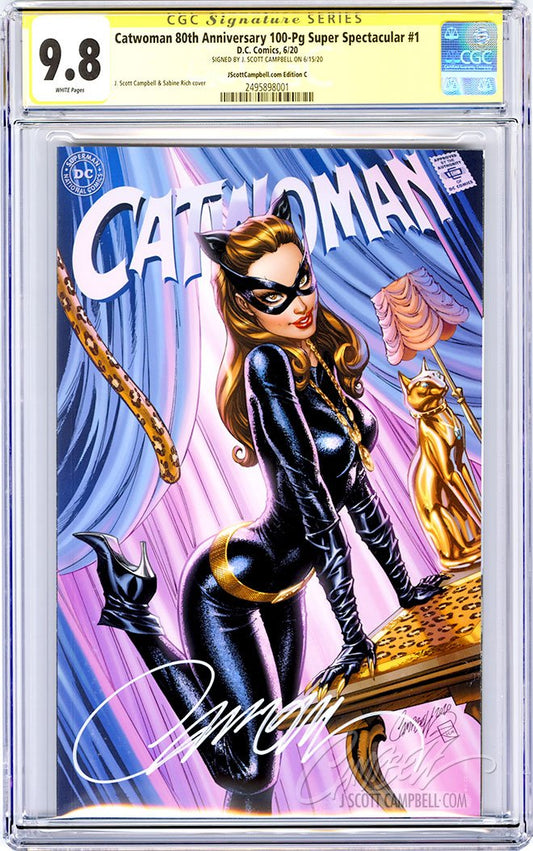 CGC 9.8 SS Catwoman 80th JSC cover C "1960s TV Show"