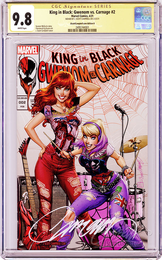 CGC 9.8 SS King in Black: Gwenom vs Carnage #2 JSC EXCLUSIVE cover B