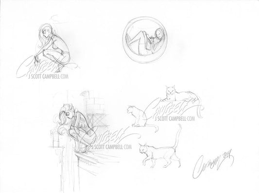 Original Art: Black Cat #11 Prelims