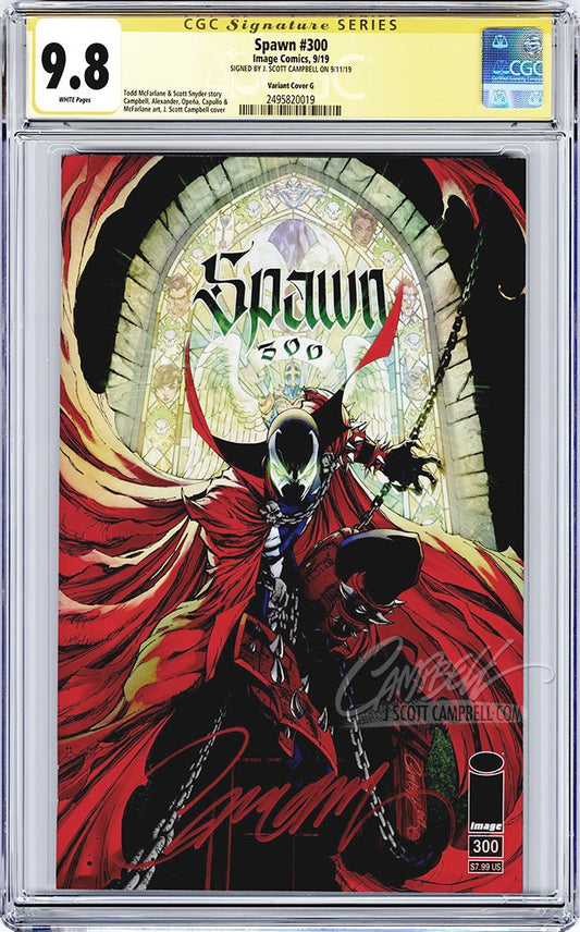 CGC 9.8 SS Spawn #300 cover G 'trade dress' JSC