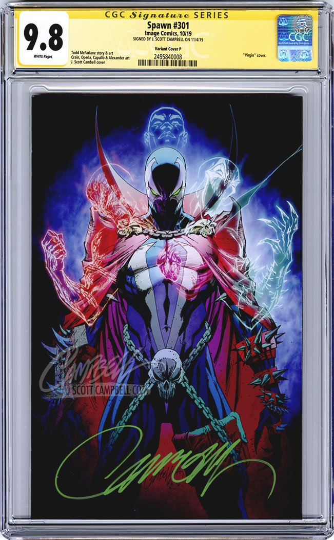 CGC 9.8 SS Spawn #301 cover P 'virgin' JSC