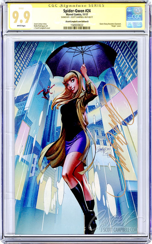 CGC **9.9** SS Spider-Gwen #24 JSC EXCLUSIVE cover D 'Classic Gwen Stacy' NYCC variant