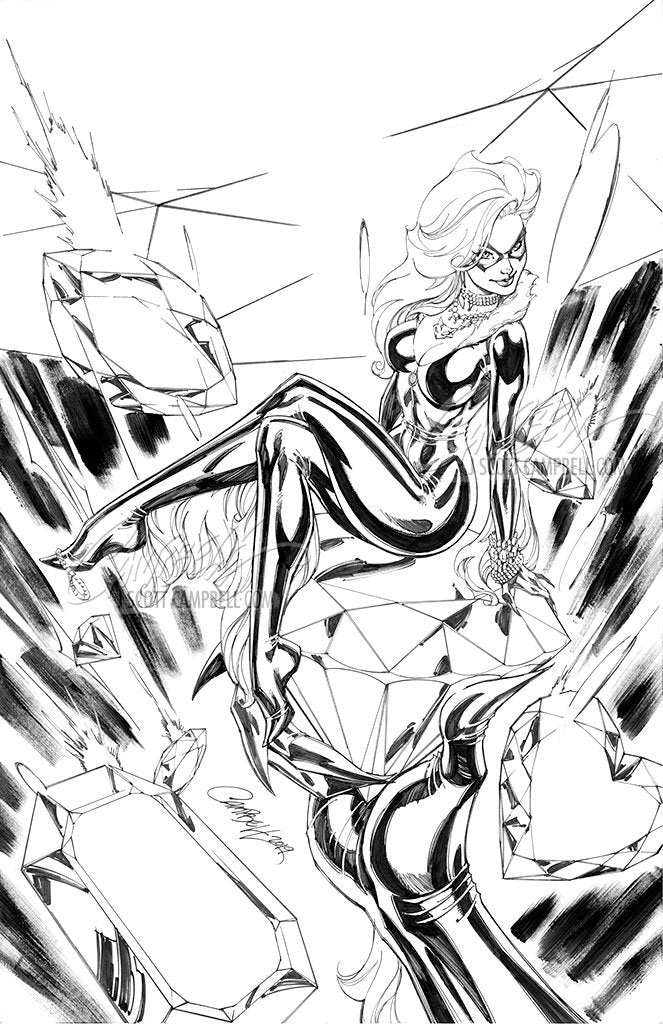 Original Art: Black Cat #8 Retail Cover